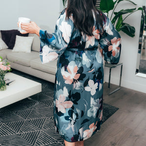 Silver Lining Long Kimono Robe